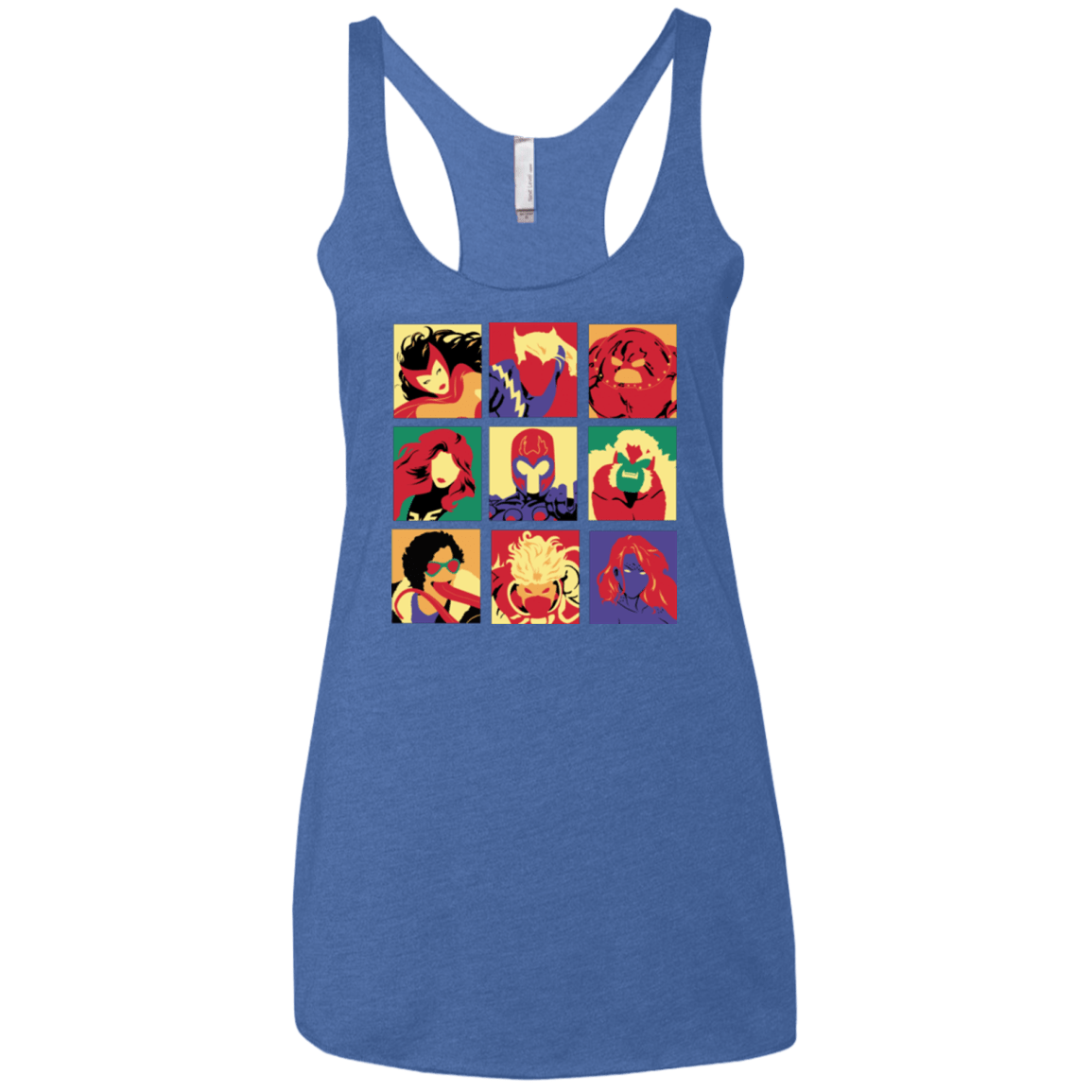 T-Shirts Vintage Royal / X-Small X villains pop Women's Triblend Racerback Tank