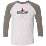 T-Shirts Heather White/Vintage Grey / X-Small X Wing Men's Triblend 3/4 Sleeve