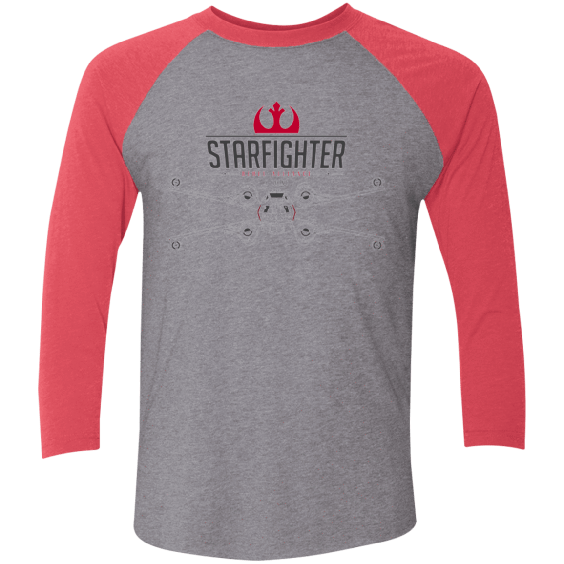 T-Shirts Premium Heather/ Vintage Red / X-Small X Wing Men's Triblend 3/4 Sleeve
