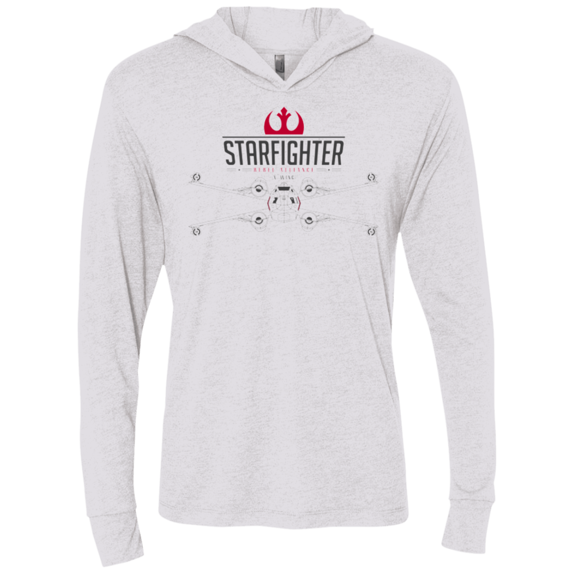 T-Shirts Heather White / X-Small X Wing Triblend Long Sleeve Hoodie Tee