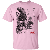 T-Shirts Light Pink / S Xenomorphs Invasion sumi-e T-Shirt