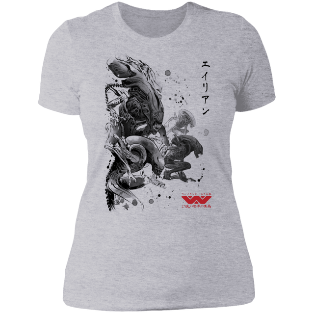 T-Shirts Heather Grey / S Xenomorphs Invasion sumi-e Women's Premium T-Shirt