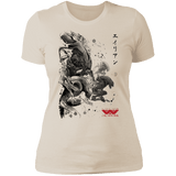 T-Shirts Ivory/ / S Xenomorphs Invasion sumi-e Women's Premium T-Shirt