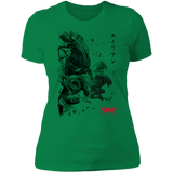 T-Shirts Kelly Green / S Xenomorphs Invasion sumi-e Women's Premium T-Shirt