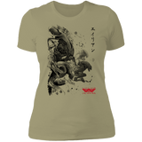 T-Shirts Light Olive / S Xenomorphs Invasion sumi-e Women's Premium T-Shirt