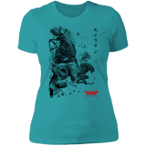 T-Shirts Tahiti Blue / S Xenomorphs Invasion sumi-e Women's Premium T-Shirt