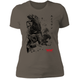 T-Shirts Warm Grey / S Xenomorphs Invasion sumi-e Women's Premium T-Shirt