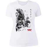 T-Shirts White / S Xenomorphs Invasion sumi-e Women's Premium T-Shirt