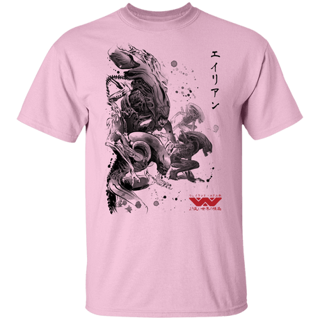 T-Shirts Light Pink / YXS Xenomorphs Invasion sumi-e Youth T-Shirt