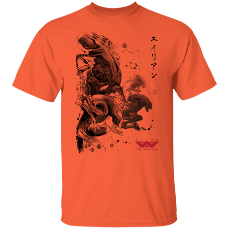 T-Shirts Orange / YXS Xenomorphs Invasion sumi-e Youth T-Shirt