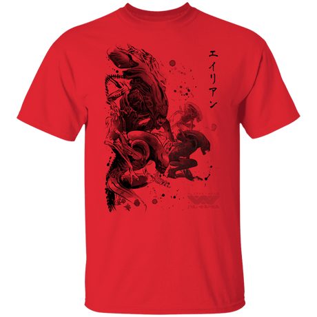 T-Shirts Red / YXS Xenomorphs Invasion sumi-e Youth T-Shirt