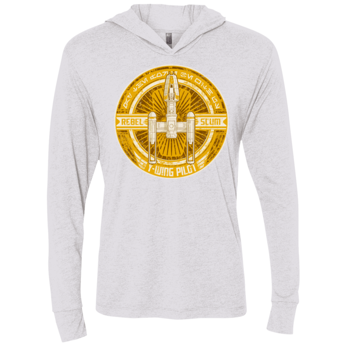 Y-Wing Scum Triblend Long Sleeve Hoodie Tee