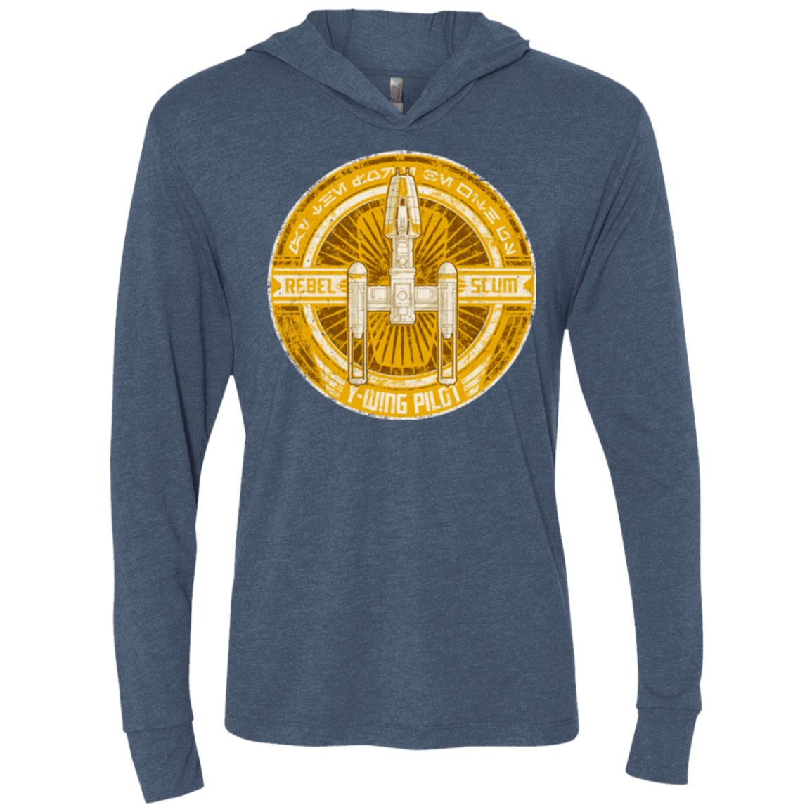 Y-Wing Scum Triblend Long Sleeve Hoodie Tee