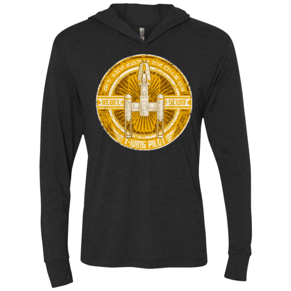 Y-Wing Scum Triblend Long Sleeve Hoodie Tee