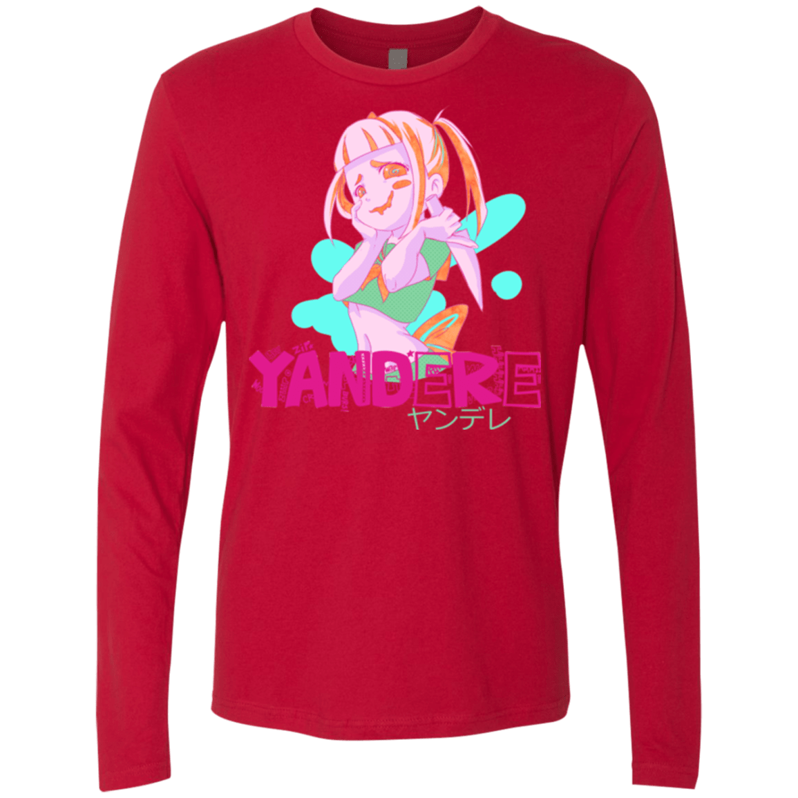 T-Shirts Red / Small Yandere Men's Premium Long Sleeve