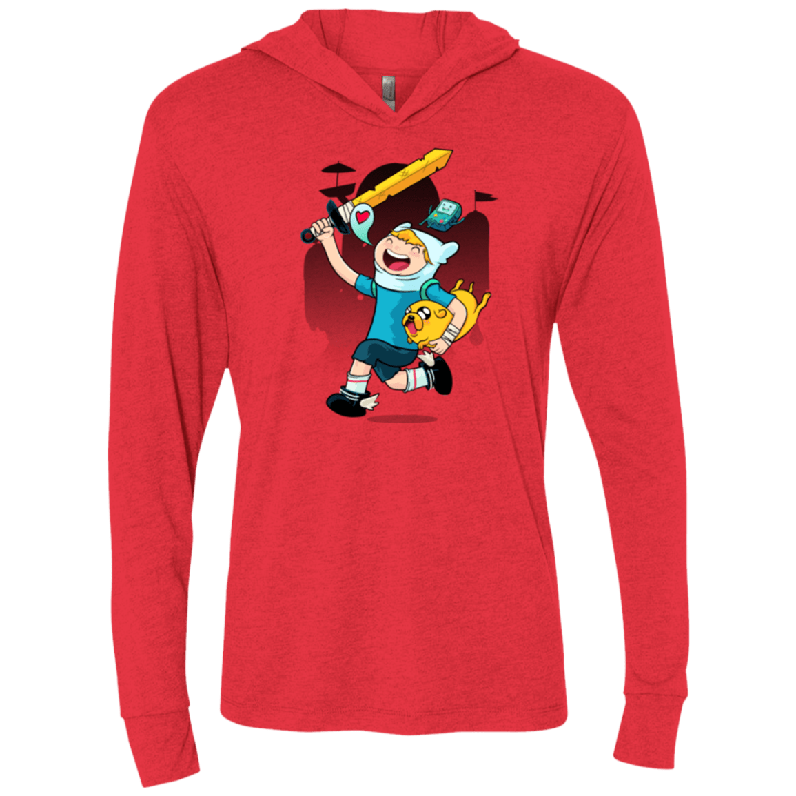 Yeahdventure Triblend Long Sleeve Hoodie Tee