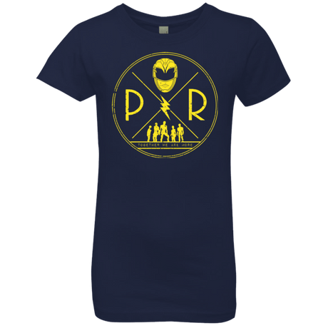 T-Shirts Midnight Navy / YXS Yellow Power Girls Premium T-Shirt