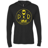 T-Shirts Vintage Black / X-Small Yellow Power Triblend Long Sleeve Hoodie Tee