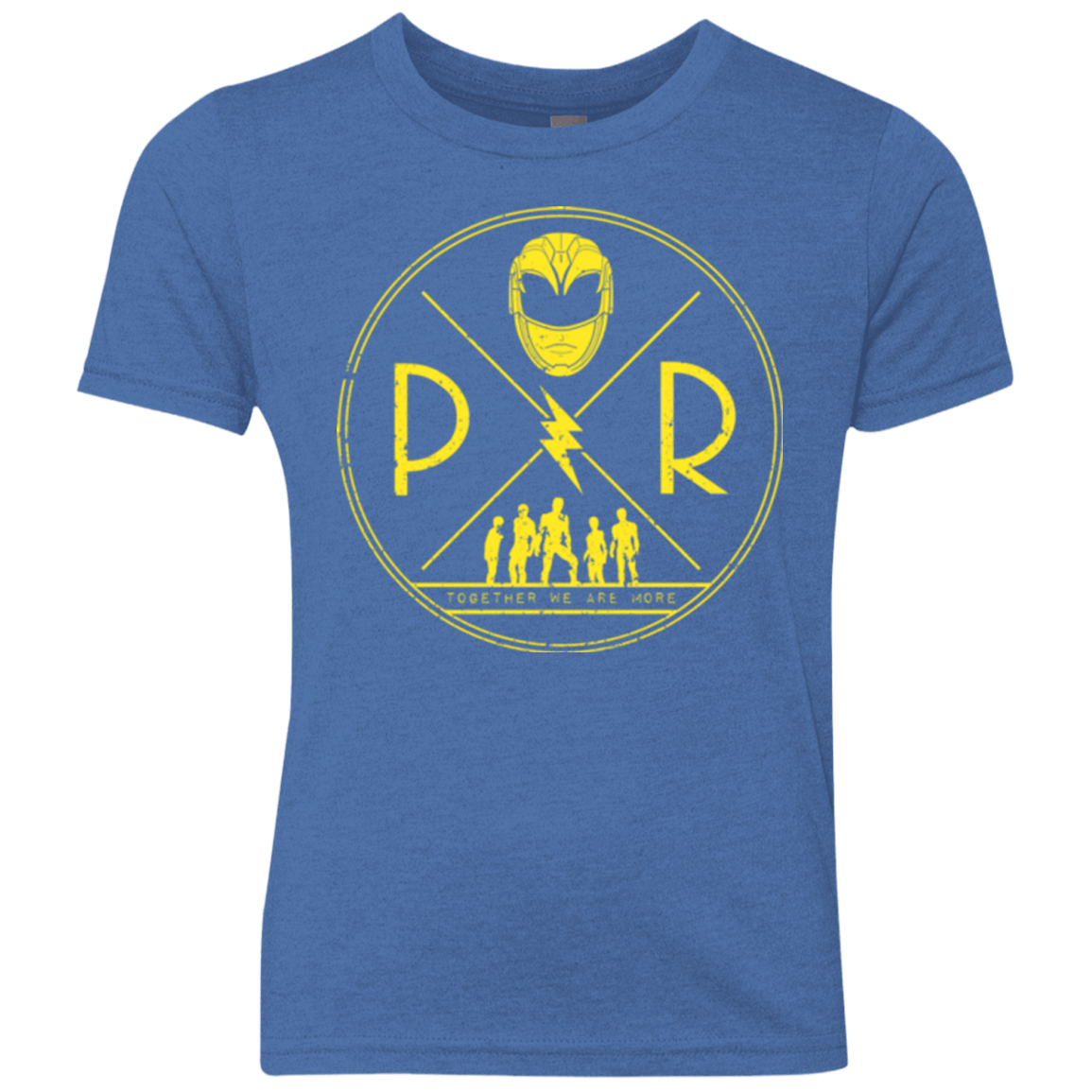 T-Shirts Vintage Royal / YXS Yellow Power Youth Triblend T-Shirt