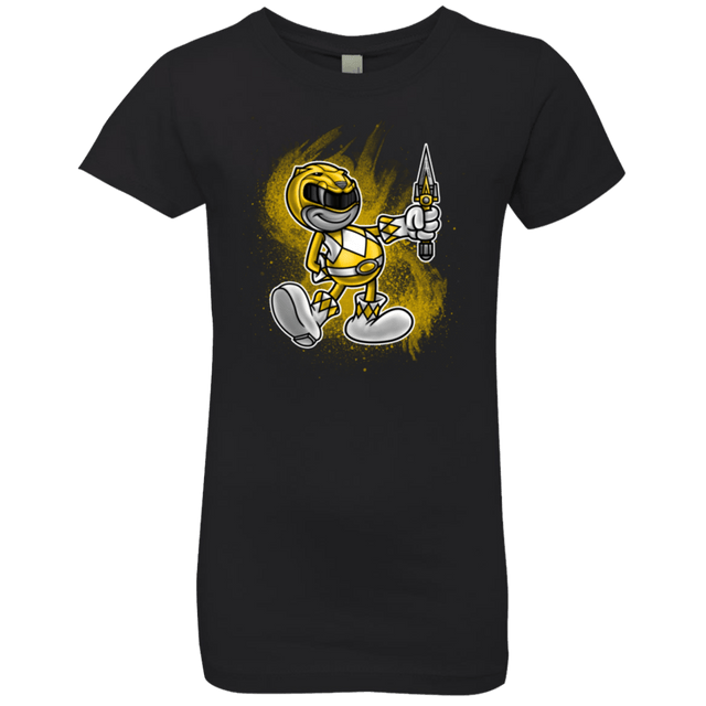 T-Shirts Black / YXS Yellow Ranger Artwork Girls Premium T-Shirt