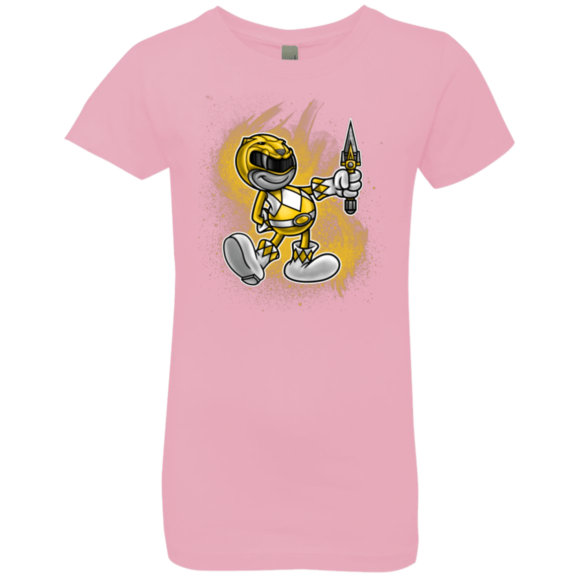 T-Shirts Light Pink / YXS Yellow Ranger Artwork Girls Premium T-Shirt