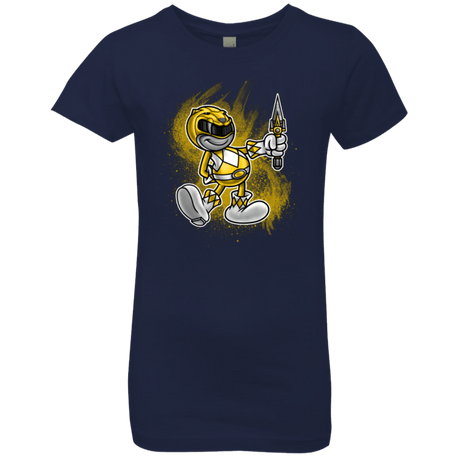 T-Shirts Midnight Navy / YXS Yellow Ranger Artwork Girls Premium T-Shirt