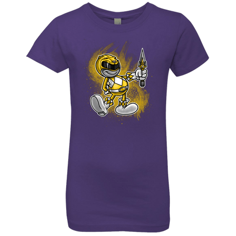 T-Shirts Purple Rush / YXS Yellow Ranger Artwork Girls Premium T-Shirt