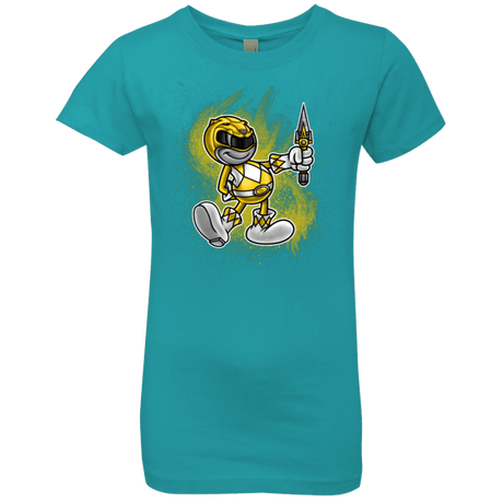 T-Shirts Tahiti Blue / YXS Yellow Ranger Artwork Girls Premium T-Shirt