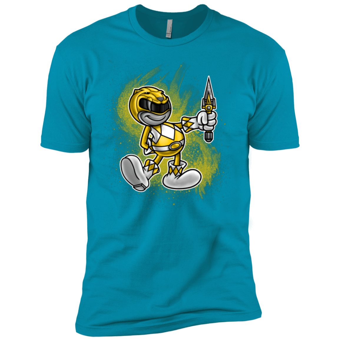 T-Shirts Turquoise / X-Small Yellow Ranger Artwork Men's Premium T-Shirt