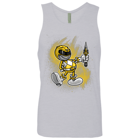 T-Shirts Heather Grey / Small Yellow Ranger Artwork Men's Premium Tank Top