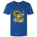 T-Shirts Royal / X-Small Yellow Ranger Artwork Men's Premium V-Neck