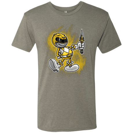 T-Shirts Venetian Grey / Small Yellow Ranger Artwork Men's Triblend T-Shirt