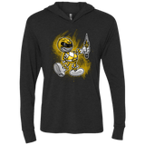 T-Shirts Vintage Black / X-Small Yellow Ranger Artwork Triblend Long Sleeve Hoodie Tee