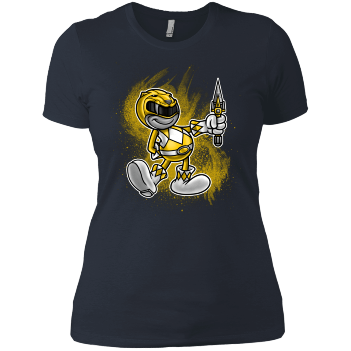 T-Shirts Indigo / X-Small Yellow Ranger Artwork Women's Premium T-Shirt