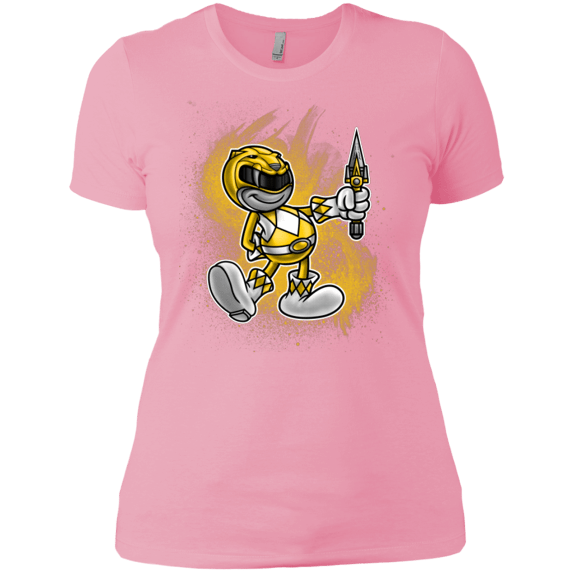 T-Shirts Light Pink / X-Small Yellow Ranger Artwork Women's Premium T-Shirt