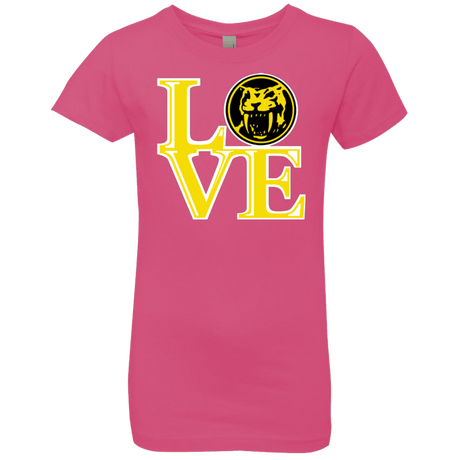 T-Shirts Hot Pink / YXS Yellow Ranger LOVE Girls Premium T-Shirt
