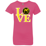 T-Shirts Hot Pink / YXS Yellow Ranger LOVE Girls Premium T-Shirt