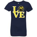 T-Shirts Midnight Navy / YXS Yellow Ranger LOVE Girls Premium T-Shirt