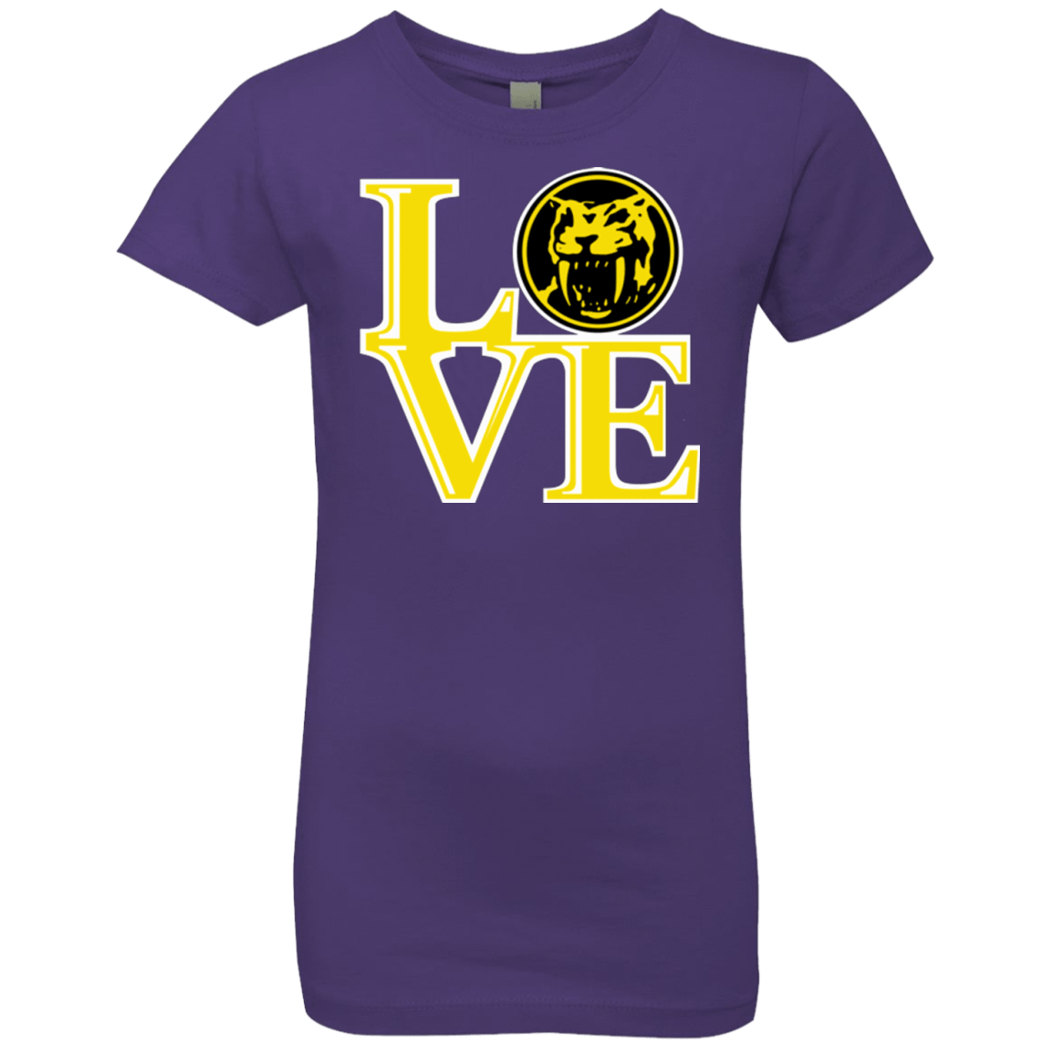 T-Shirts Purple Rush / YXS Yellow Ranger LOVE Girls Premium T-Shirt