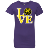 T-Shirts Purple Rush / YXS Yellow Ranger LOVE Girls Premium T-Shirt