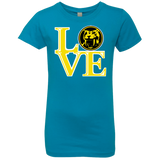 T-Shirts Turquoise / YXS Yellow Ranger LOVE Girls Premium T-Shirt