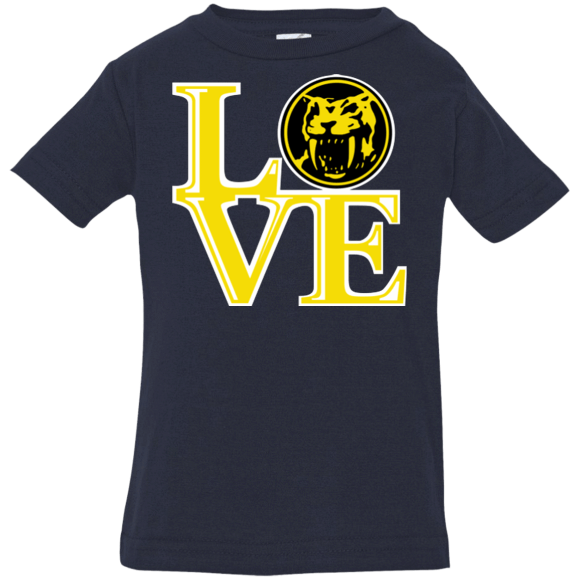 T-Shirts Navy / 6 Months Yellow Ranger LOVE Infant Premium T-Shirt