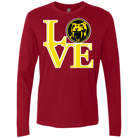 T-Shirts Cardinal / Small Yellow Ranger LOVE Men's Premium Long Sleeve