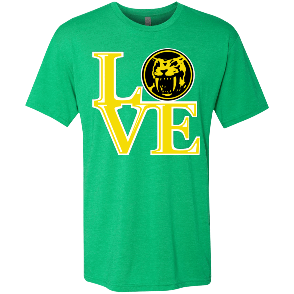 T-Shirts Envy / Small Yellow Ranger LOVE Men's Triblend T-Shirt