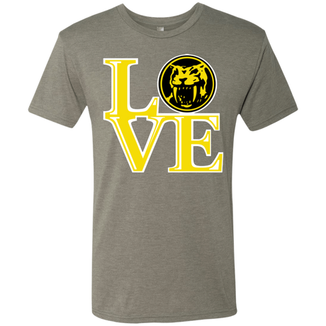 T-Shirts Venetian Grey / Small Yellow Ranger LOVE Men's Triblend T-Shirt