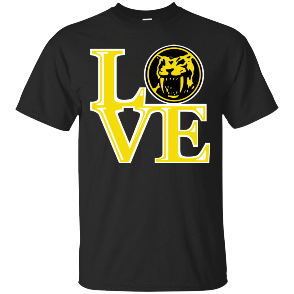 T-Shirts Black / Small Yellow Ranger LOVE T-Shirt