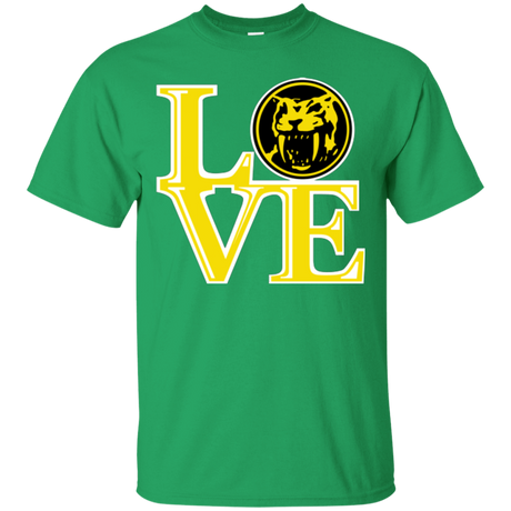 T-Shirts Irish Green / Small Yellow Ranger LOVE T-Shirt