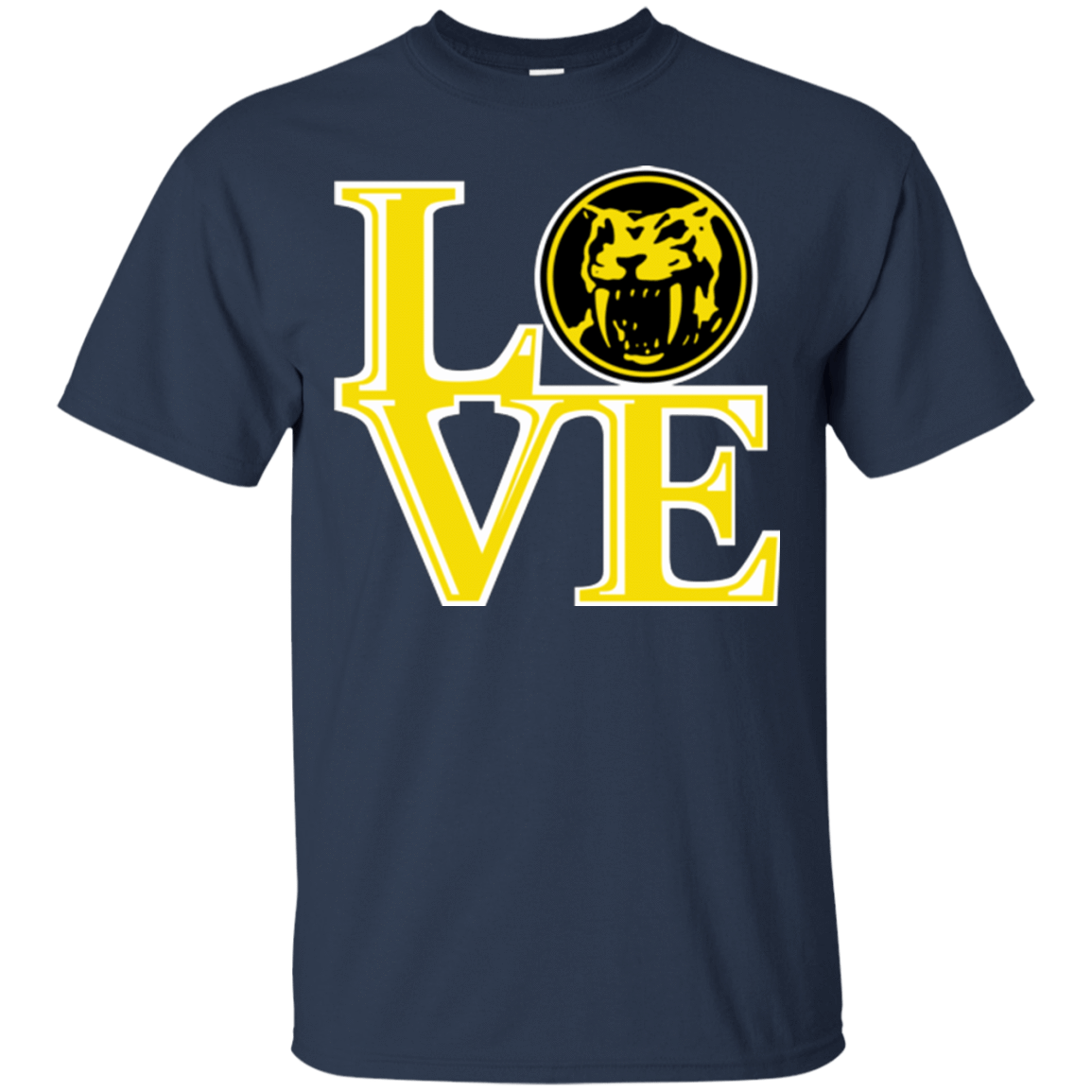 T-Shirts Navy / Small Yellow Ranger LOVE T-Shirt