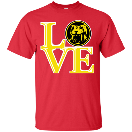 T-Shirts Red / Small Yellow Ranger LOVE T-Shirt