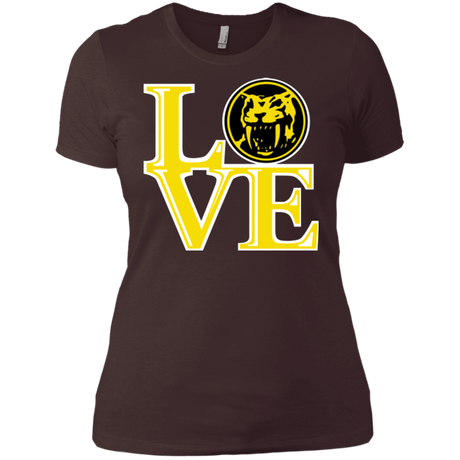 T-Shirts Dark Chocolate / X-Small Yellow Ranger LOVE Women's Premium T-Shirt